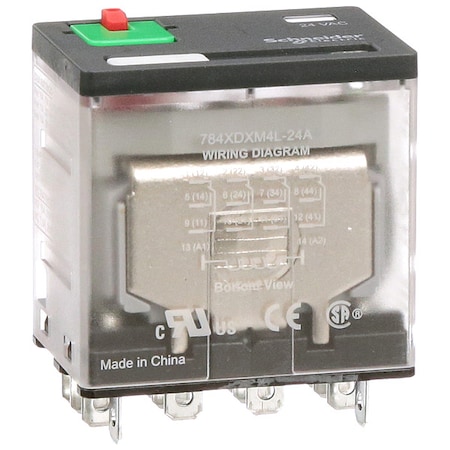 Schneider Electric Socket, General Purpose Relay, Square, 15 A, 14 Pins, Faston Connector 784XDXM4L-24A