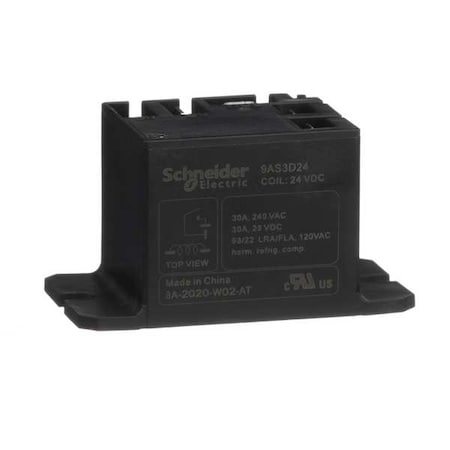 Schneider Electric Panel Flange, Enclosed Power Relay, 30 A, 4 Pins, Faston Connector 9AS3D24