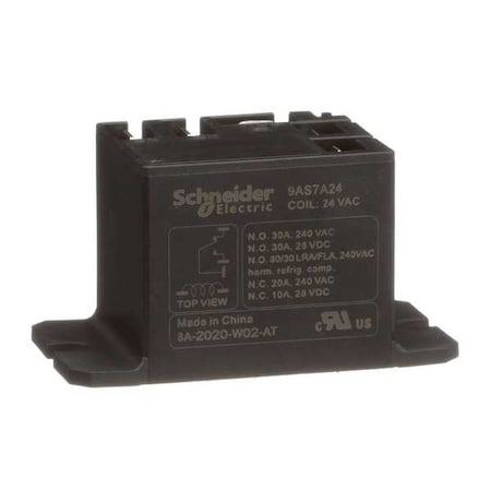 Schneider Electric Panel Flange, Enclosed Power Relay, Square, 30 A, 5 Pins, Faston Connector 9AS7A24