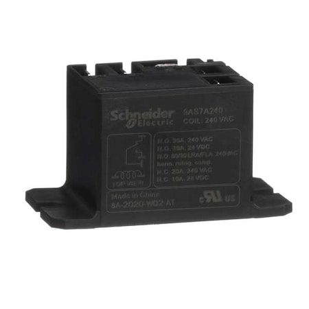 Schneider Electric Panel Flange, Enclosed Power Relay, Square, 30 A, 5 Pins, Faston Connector 9AS7A240