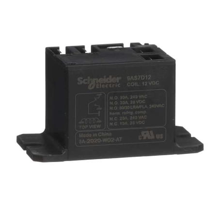 Schneider Electric Panel Flange, Enclosed Power Relay, Square, 30 A, 5 Pins, Faston Connector 9AS7D12