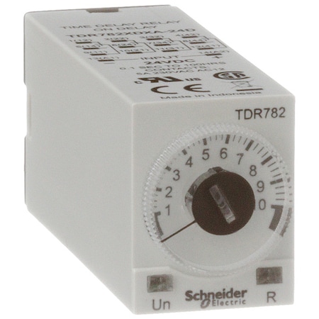 Schneider Electric Single Function Time Delay Relay, Square, On Delay ...