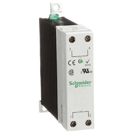 Schneider Electric Solid State Relay, 90 to 280VAC, 10A SSR610DIN-AC22