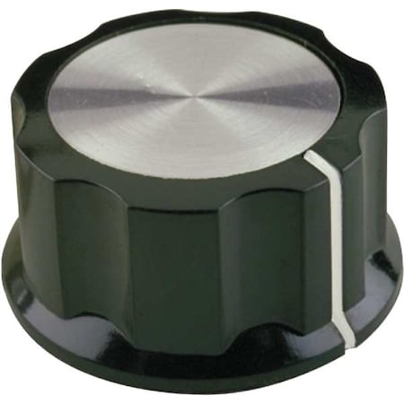 Davies Control Knob, 1/4" Thread Size, Bushing, Brass Type 1110