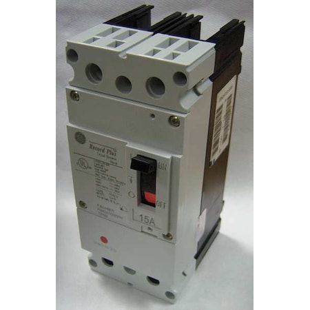Ge Molded Case Circuit Breaker, FBH Series, 60A, 2 Pole, 347/600V AC, 100kA at 480V AC FBH26TE060R