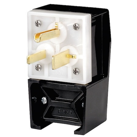 Hubbell Wiring Device-Kellems Straight Blade Plug, 6-50P, 50 A, 250V AC, 2 Pole, Screw Terminals, Grounded HBL9368
