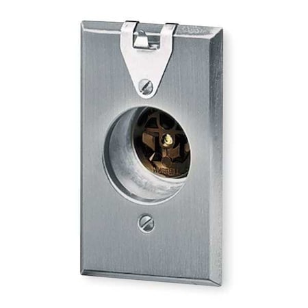 Hubbell Wiring Device-Kellems Straight Blade Receptacle, 5-15R, 15 A, 125V AC, 2 Pole, 3 Wire, Grounded HBL5235