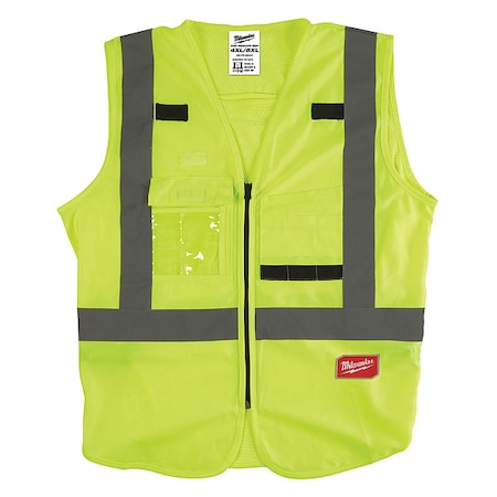 Milwaukee Tool Class 2 High Visibility Yellow Safety Vest - 4XL/5XL 48-73-5024