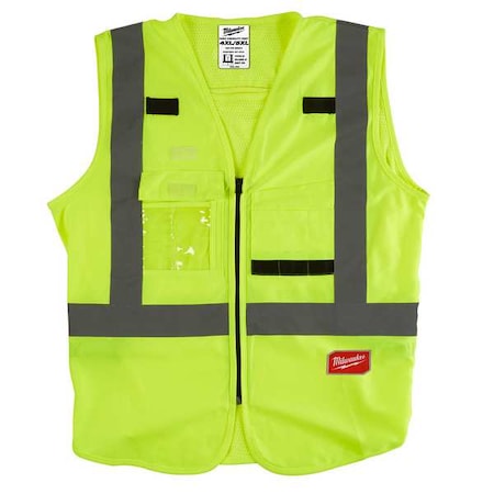Milwaukee Tool Class 2 High Visibility Yellow Safety Vest - 4XL/5XL (CSA) 48-73-5064