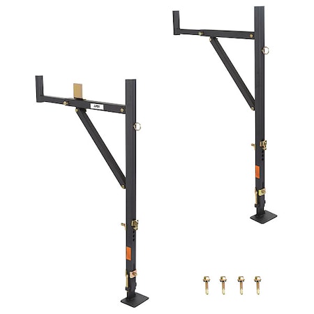 Apex Truck Ladder Rack, 49-1/2" to 52" L, Steel NDSLR