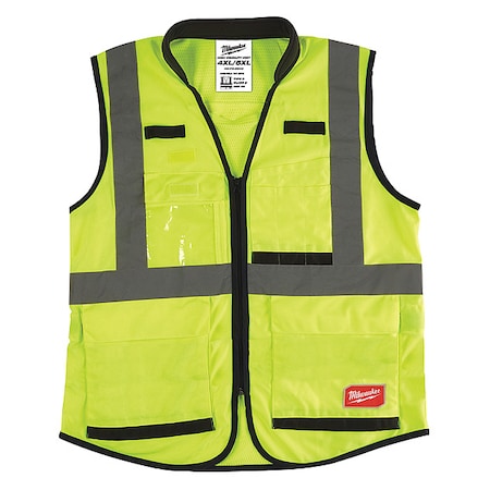 Milwaukee Tool Class 2 High Visibility Yellow Performance Safety Vest - 4XL/5XL (CSA) 48-73-5084