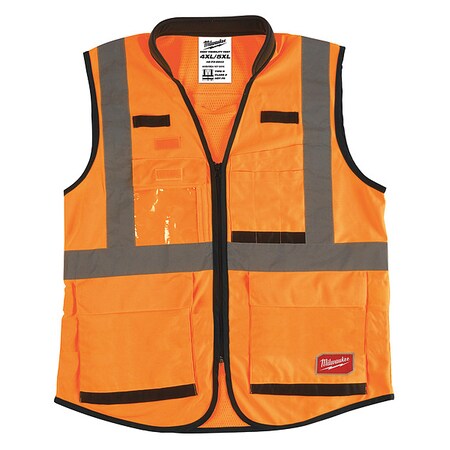 Milwaukee Tool Class 2 High Visibility Orange Performance Safety Vest ...