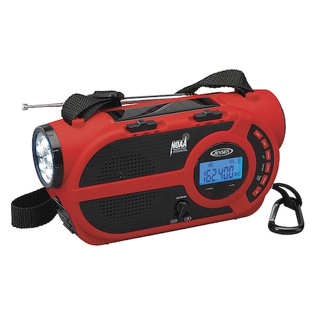Jensen Portable Weather Radio, Color Red JEP-650