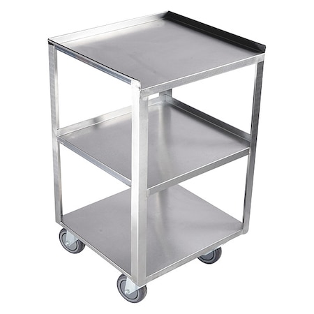 Zoro Select Utility Cart, Stainless Steel, 300 lb Load Capacity, 18 1/2 in L, 16 3/4 in W, 30 1/8 in H 60EF18