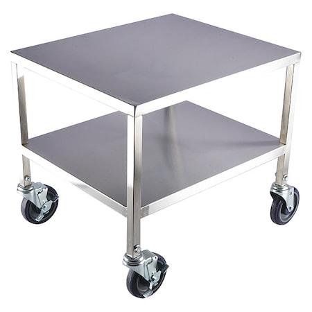 Zoro Select Utility Cart, Stainless Steel, 500 lb Load Capacity, 24 in L, 20 in W, 21 1/16 in H 60EF10
