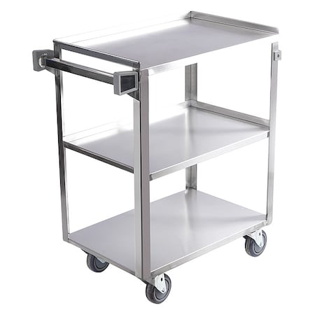 Zoro Select Utility Cart, Stainless Steel, 500 lb Load Capacity, 38 3/4 in L, 21 3/4 in W, 36 7/8 in H 60EF15