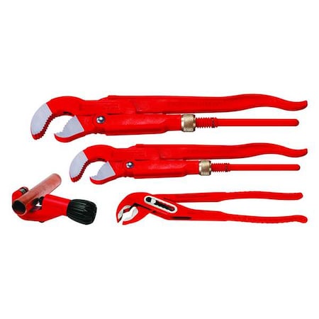 Rothenberger 6 in L 1 1/2 in Cap. Steel Pipe Wrench Set 70135X