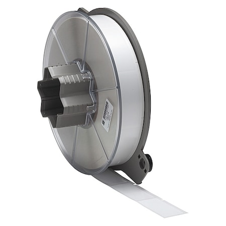 Brady Flag Label, White, Polyester, 1 in W A55-4-483