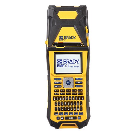 Brady Label Printer, 12-15/16" H, Yellow BMP61-W-AM-BWSPWID