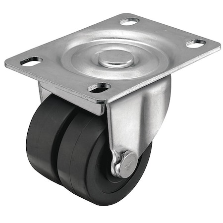 Shepherd Hardware 2" X 13/16" Non-Marking Polyolefin Dual Swivel Caster, No Brake, Loads Up To 225 lb C0020120ZN-POS01(KK)