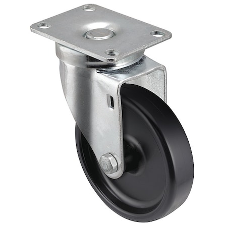 Shepherd Hardware 4" X 1-1/4" Non-Marking Polyolefin Swivel Caster, No Brake, Loads Up To 275 lb AS40P1POD