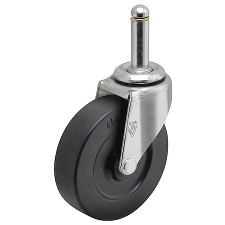 Shepherd Hardware 3" X 13/16" Non-Marking Rubber Soft Swivel Caster, No Brake, Loads Up To 110 lb PRE30273ZN-3R