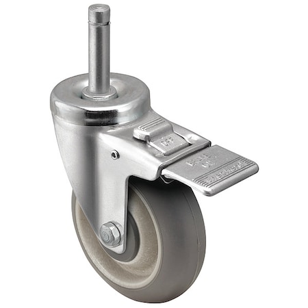 Shepherd Hardware 5" X 1-1/4" Non-Marking Monotech (Donut) Swivel Caster, Top Lock Brake, Loads Up To 300 lb PGT50273ZN-DMT32(GG)