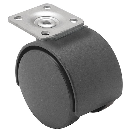 Shepherd Hardware 40mm Non-Marking Nylon Swivel Caster, No Brake, Loads Up To 40 lb PTW40101BK