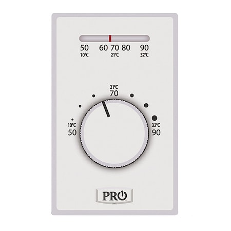 Pro1 Iaq Line Volt Mechanical Tstat, Open on Rise, SPST, 120 to 277V AC T501ML2