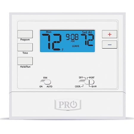 Pro1 Iaq Low Voltage Thermostat, 7 or 5-1-1 Programs, 2 Heat Pump or 1 Conventional H, 1 C, 24VAC T625-2