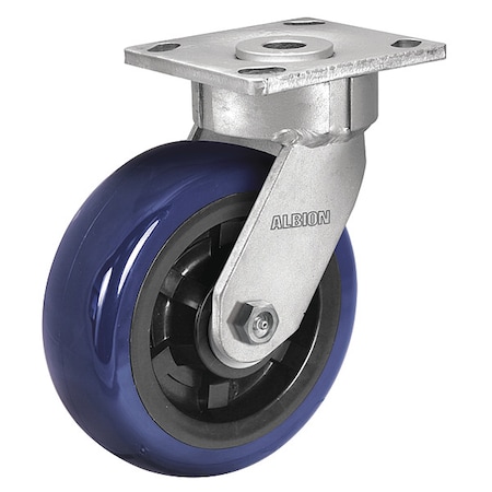 Albion 6" X 2" Non-Marking Polyurethane Premium Swivel Caster, No Brake, Loads Up To 1100 lb 18EG06229S