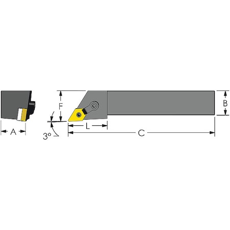 Ultra-Dex Usa Indexable Profiling End Mill, 1", PHC 974-000-122