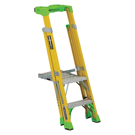 Louisville 5 ft 0.25 ft Fiberglass Platform Stepladder, 375 lb Capacity FCP1402HD