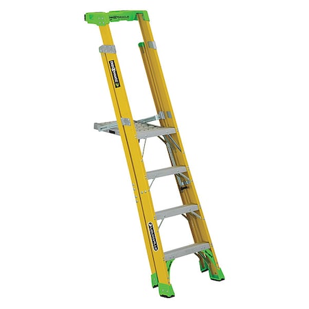 Louisville 7 ft 0.25 ft Fiberglass Platform Stepladder, 375 lb Capacity FCP1404HD