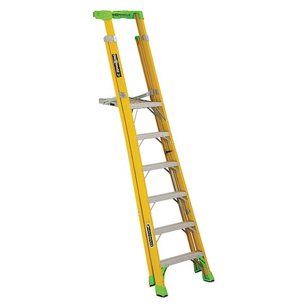 Louisville 9 ft 0.25 ft Fiberglass Platform Stepladder, 375 lb Capacity FCP1406HD