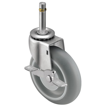 Shepherd Hardware 4" X 15/16" Non-Marking Monotech (Donut) Swivel Caster, Tread Lock Brake, Loads Up To 150 lb PRE40273ZN-MNTB