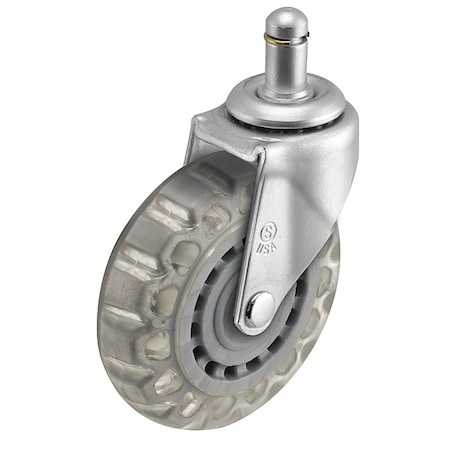 Shepherd Hardware 3" X 13/16" Non-Marking Pvc Swivel Caster, No Brake, Loads Up To 120 lb PRE30273ZN-VPR01(CG)