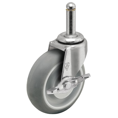 Shepherd Hardware 3" X 13/16" Non-Marking Monotech (Donut) Swivel Caster, Side Brake, Loads Up To 120 lb PRE30273ZN-MNTB
