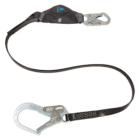 Msa Safety V-SERIES(TM) Anti-Corrosion Shock-Absorbing Lanyard, Snap Hook, Aluminum, 1 Leg(s) 10206833