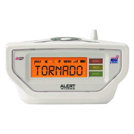Alert Works Portable Weather Radio, White EAR-10WH