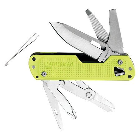 LEATHERMAN Multi-Tool Knife, SS, 12 Tools 832881