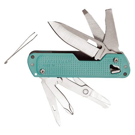LEATHERMAN Multi-Tool Knife, SS, 12 Tools 832866