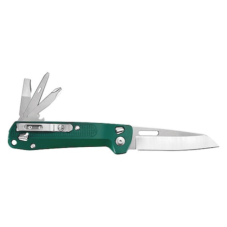 LEATHERMAN Multi-Tool Knife, SS, 8 Tools 832895