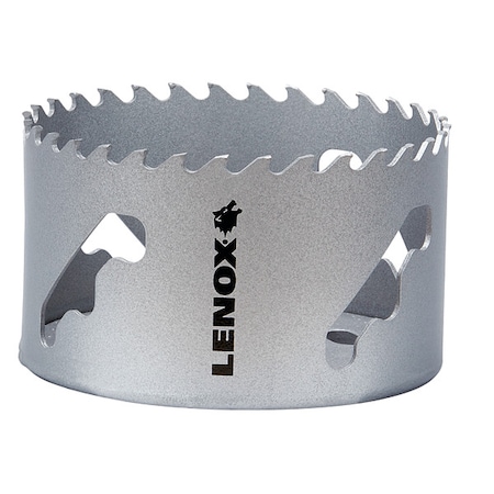 Lenox Hole Saw, Diameter:3 5/8", Carbide Tipped LXAH3358