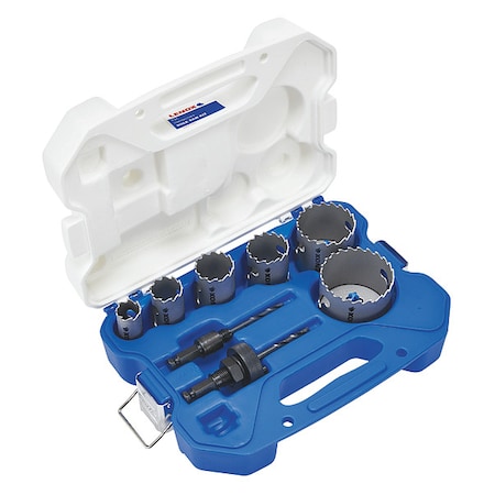 Lenox Hole Saw Kit, 8pcs, Sizes- 0.875"-2.5" LXAH3LSET6