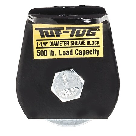 Tuf-Tug Sheave Blocks , Wire Rope , 3/16 in Max Cable Size, 500 lb Max Load,  TTSB500FM