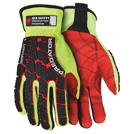 Impact Resistant Glove,L,Full Finger,PR