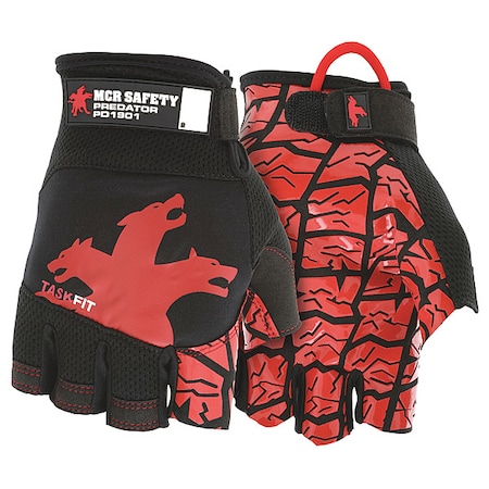 Mcr Safety PD1901 Mechanics Gloves, Synthetic Leather Palm, Spandex Back, S, Black PD1901S