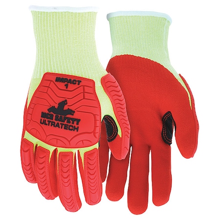 Mcr Safety Coated Gloves, Cut Level A4 , Dipped , Foam Nitrile , Sandy , M 12 PK UT1953M