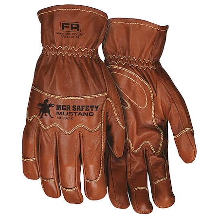 Mcr Safety Leather Gloves, Cut Level A4 , XL 1 PR MU3624KXL